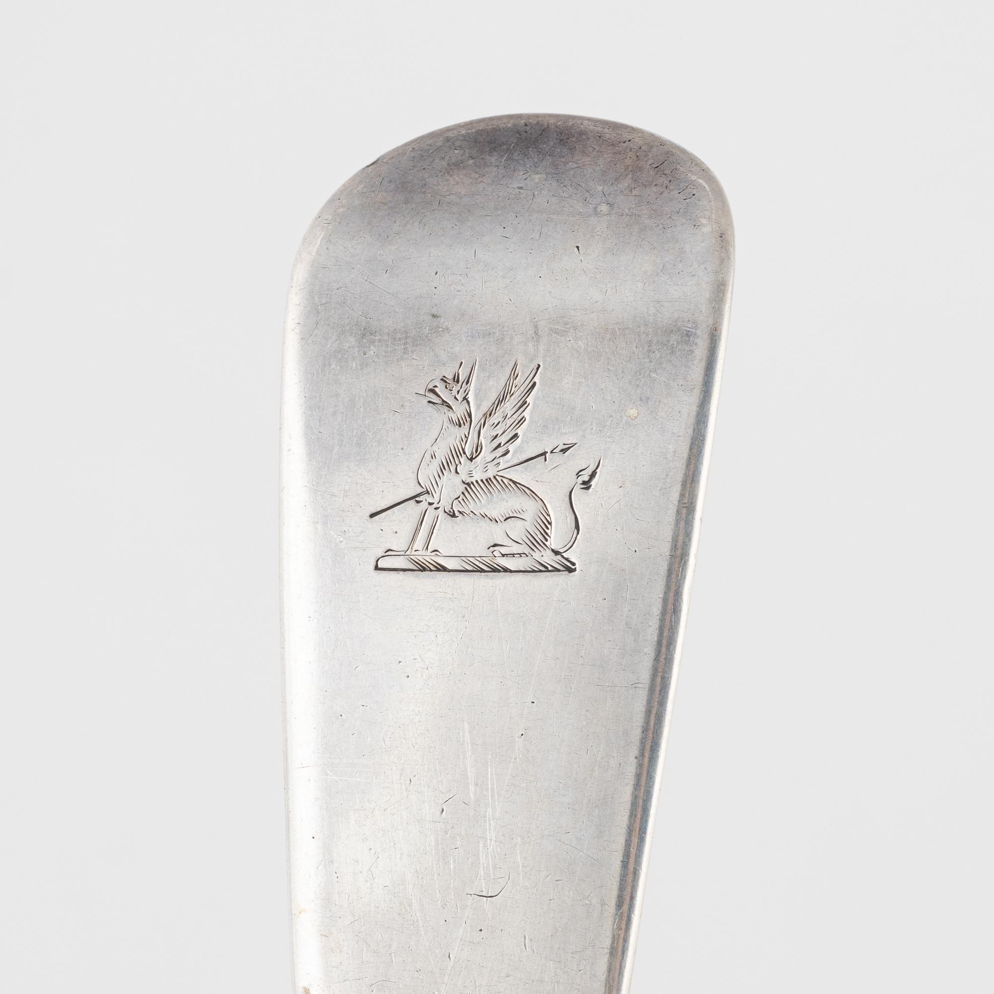 Cutlery service parts, 50 pcs, silver, London, England, 19th century.