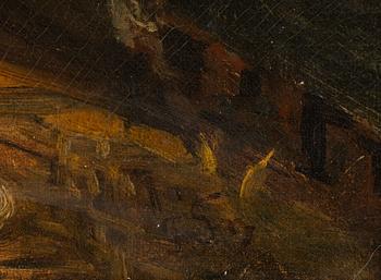 Ferdinand Fagerlin, oil/sketch on papaer-panel.