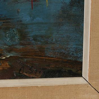 OLAV STRÖMME, olja på pannå, signerad.