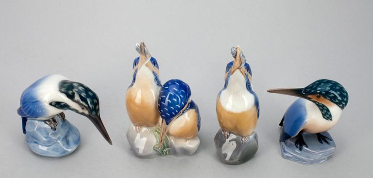 FIGURINER, 4 st, porslin, Bing & Gröndahl resp Royal Copenhagen, Danmark.