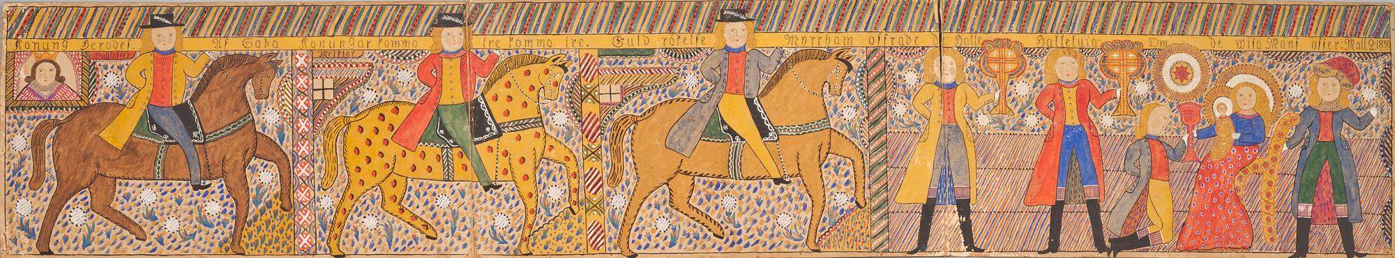 BONADSMÅLNING, allmoge, kopia från 1900-talet.