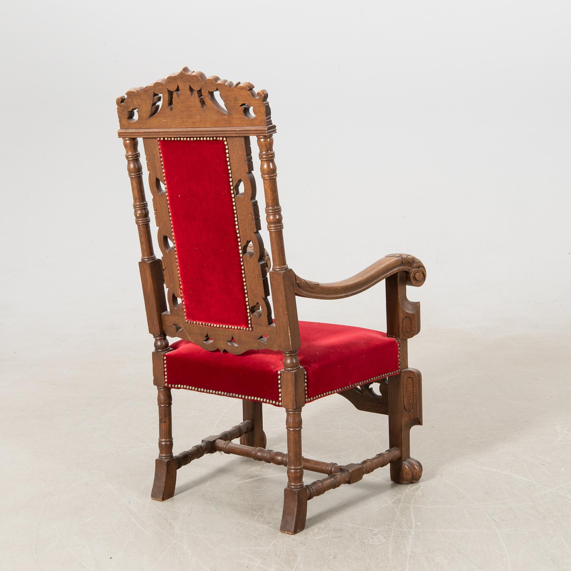 Karmstol Barock-stil 1900-talets första hälft.