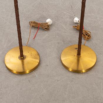 EINAR BÄCKSTRÖM, two  floor lamps mid 20th century.