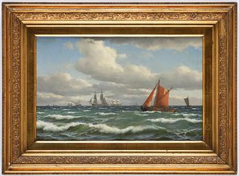 Carl-Emil Baagoe, Spreeglare with many ships in the background.