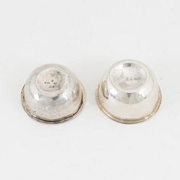 Two Swedish silver tumblers, mark of JJ Ulfsberg, Nyköping circa 1810, and M Sedelin, Sundsvall 1803.