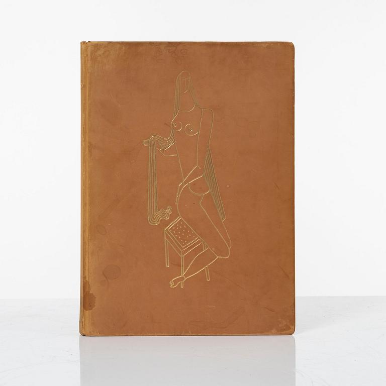 Gösta Adrian-Nilsson, book, "Gösta Adrian-Nilsson" by Nils Lindgren, with original drawing by GAN.