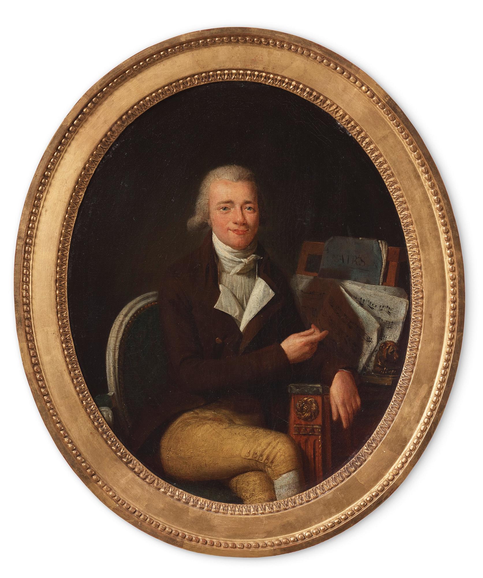 Pehr (Pierre) Eberhard Cogell, Herre vid gustaviansk byrå och noter & dam vid gustaviansk skrivchiffonjé.