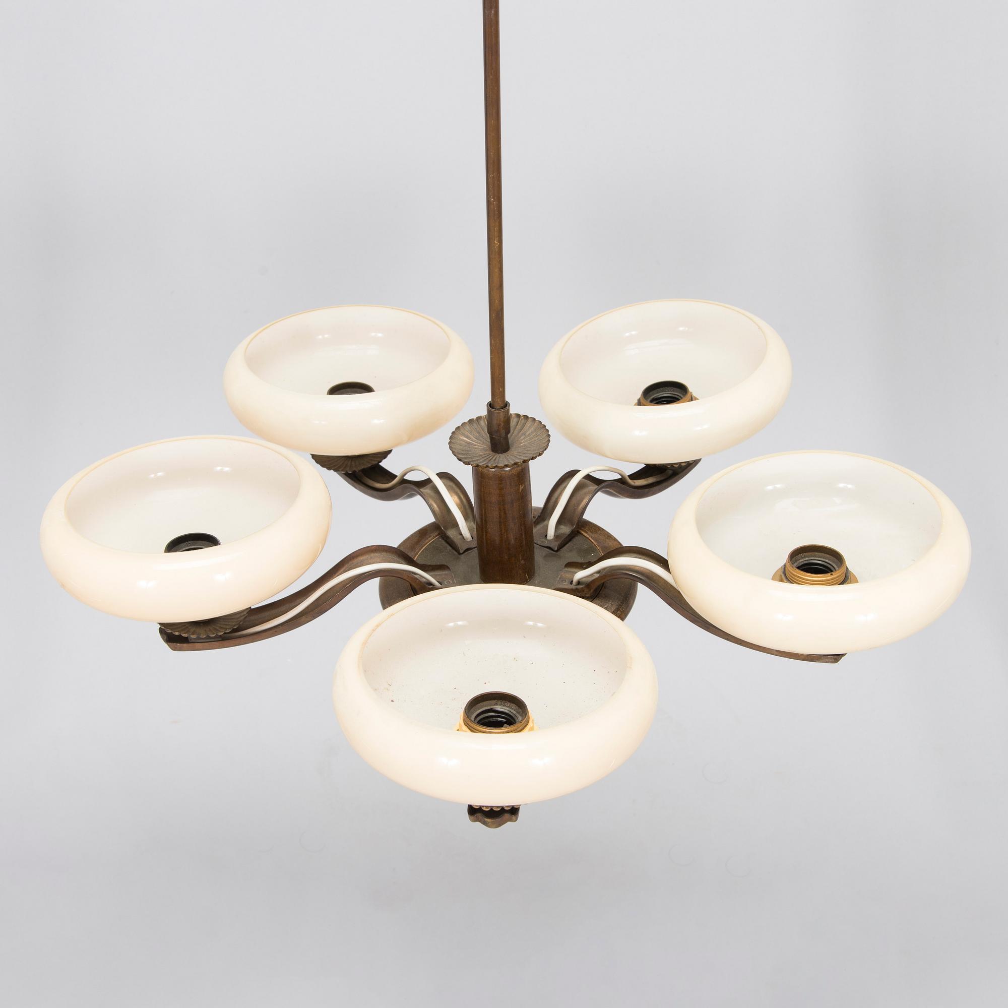 Paavo Tynell, taklampa, modell 1260/5, Taito 1930-tal.