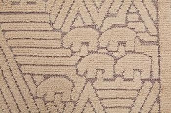 Ebba Swedenborg, A CARPET, "Björnar", knotted pile in relief, ca 219 x 115 cm, designed by Ebba Swedenborg, Södra Kalmar Läns Hemslöjd.