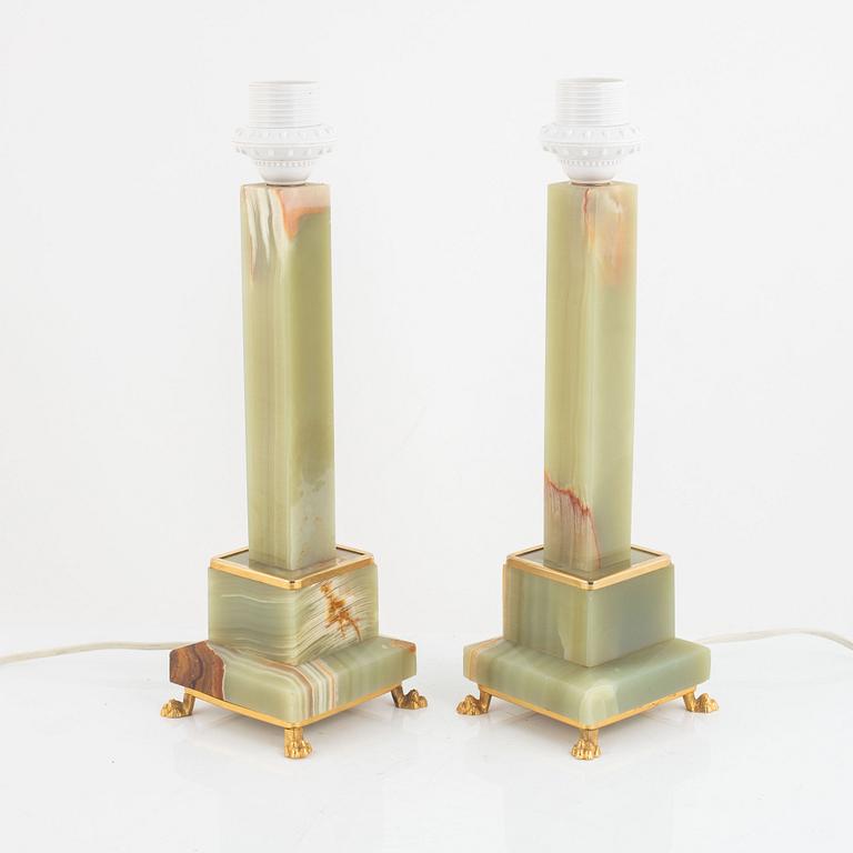 Bordslampor, ett par, Volterra, Italien, 1900-talets tredje kvartal.