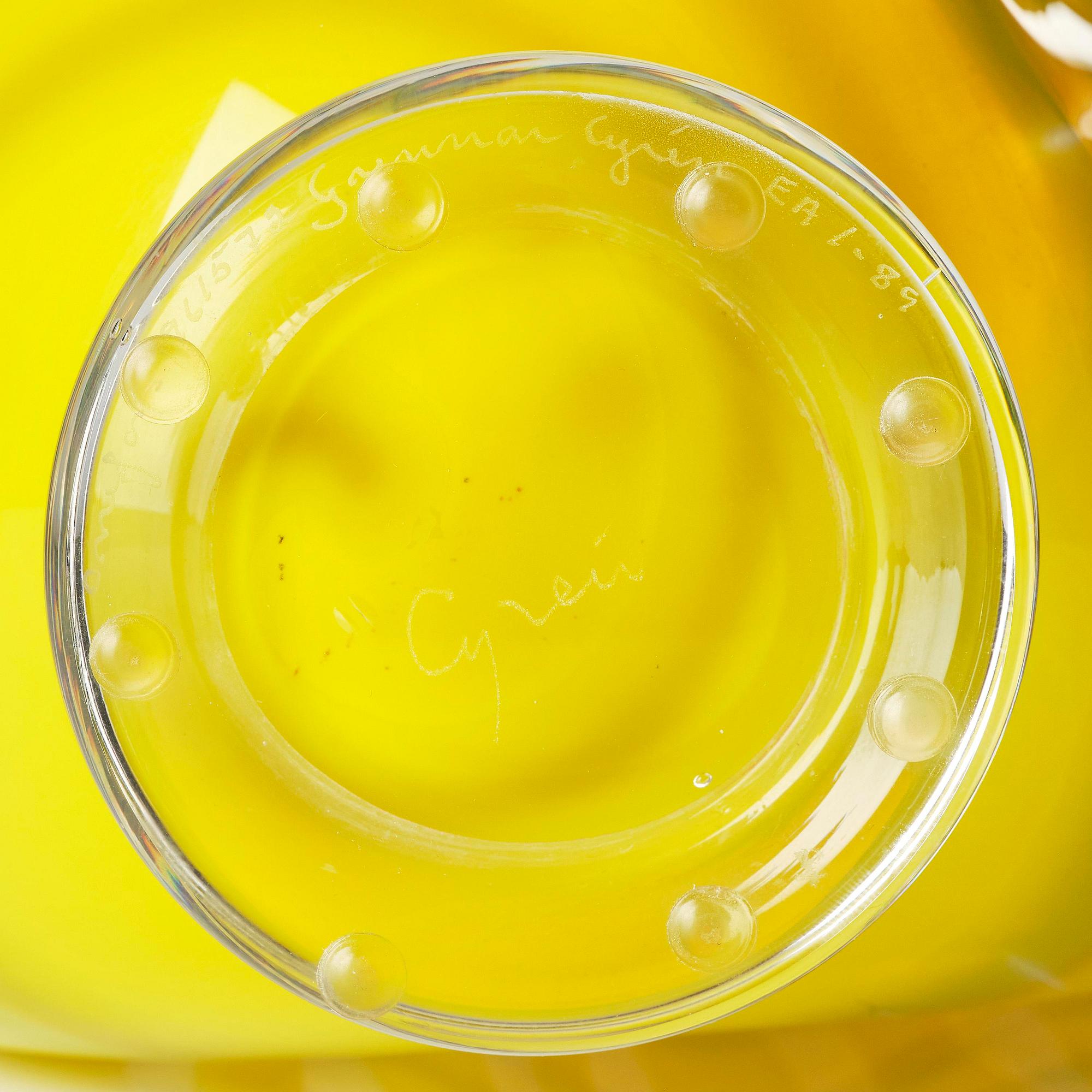Gunnar Cyrén, a graal glass vase, Orrefors, Sweden 1989.