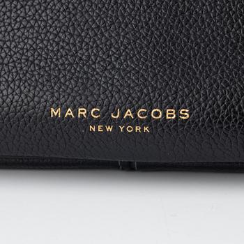 Marc Jacobs, a black leather 'Interlock Courier' messenger bag.