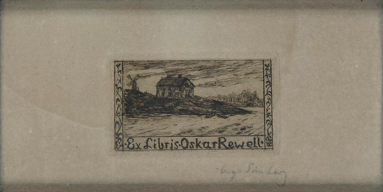 Hugo Simberg, Oskar Rewell's ex-libris.