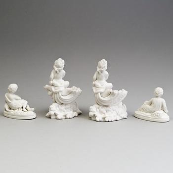 A PAIR OF PARIAN BOWLS AND PAPER WEIGHTS, Gustafsberg, ca 1900.