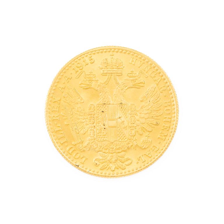 Guldmynt, Österrike-Ungern, 1 Ducat, 1915.
