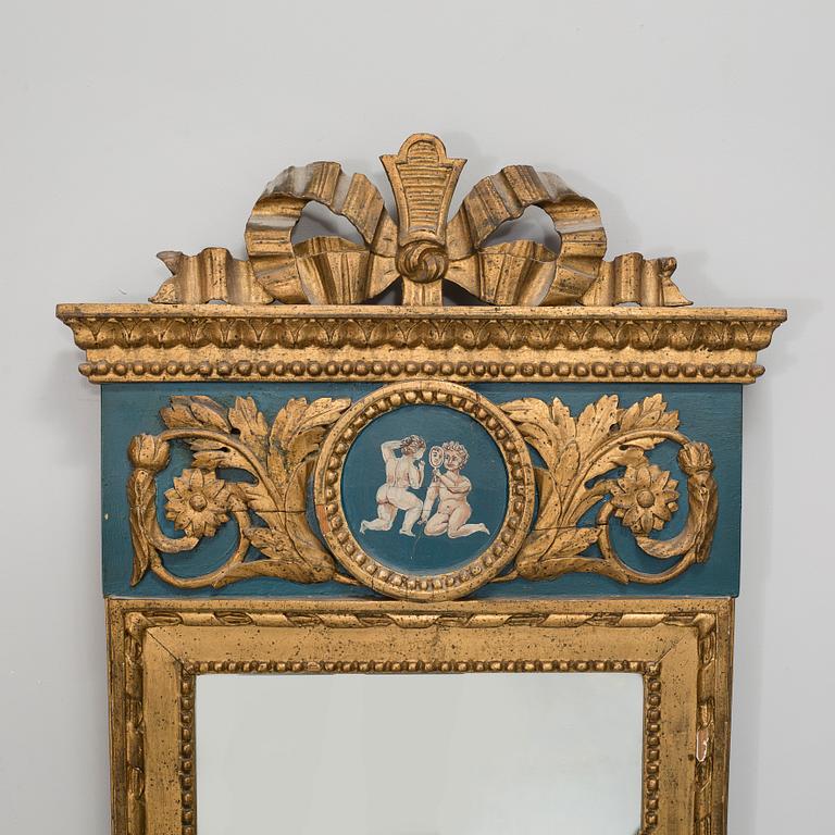 A gustavian mirror, 18th century.