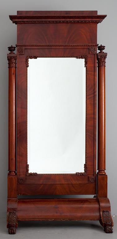 A Russian Empire free-standing mirror.