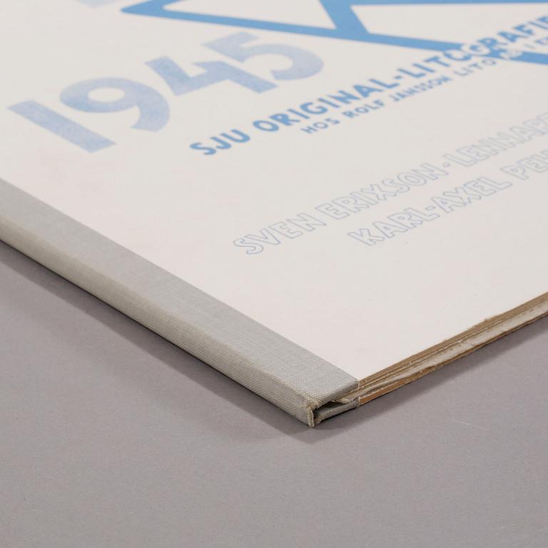 MAPP MED FÄRGLITOGRAFIER, 5 st, "Lito 30 1945 1975", numrerade 166/350.