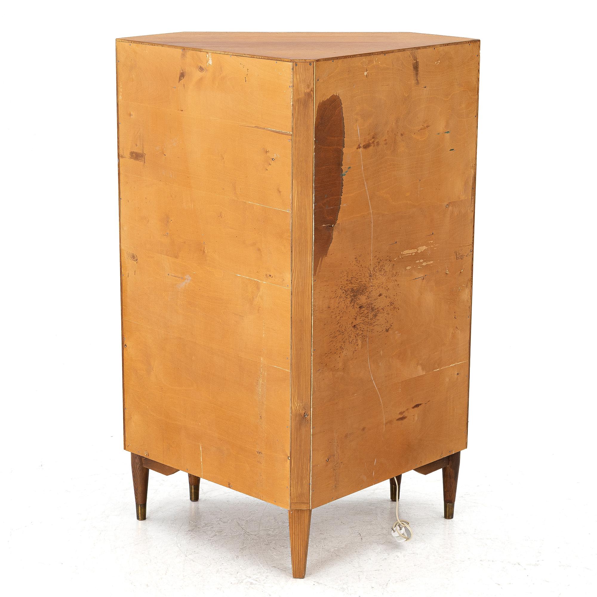 Corner cabinet/desk, mid-20th century.