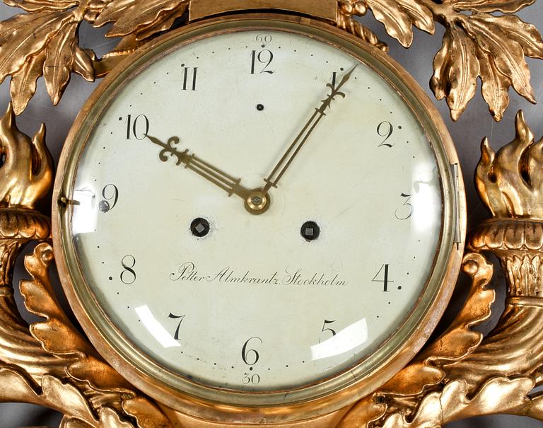 VÄGGPENDYL, Petter Almcrantz, Stockholm,  empir, 1800-talets första hälft.