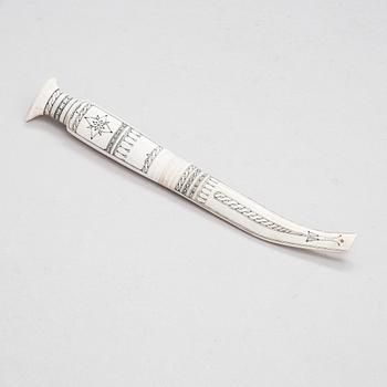 A horn knife / sami handicraft / duodji knife signed Anders Jonsson, second half of the 20th century.