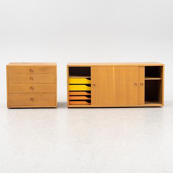 Børge Mogensen, a sideboard module and one chesst of drawers from Karl Andersson & Söner, 1950's/60's.