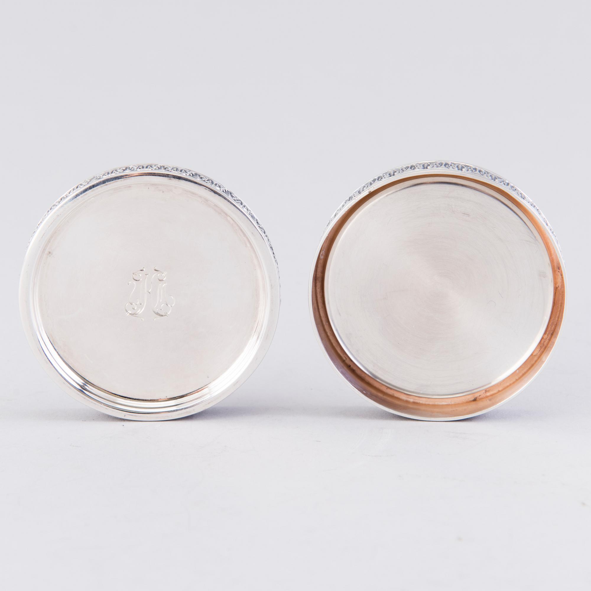 HOLGER LINDSTRÖM, COASTERS, 6 st, silver, Helsingfors 1967.