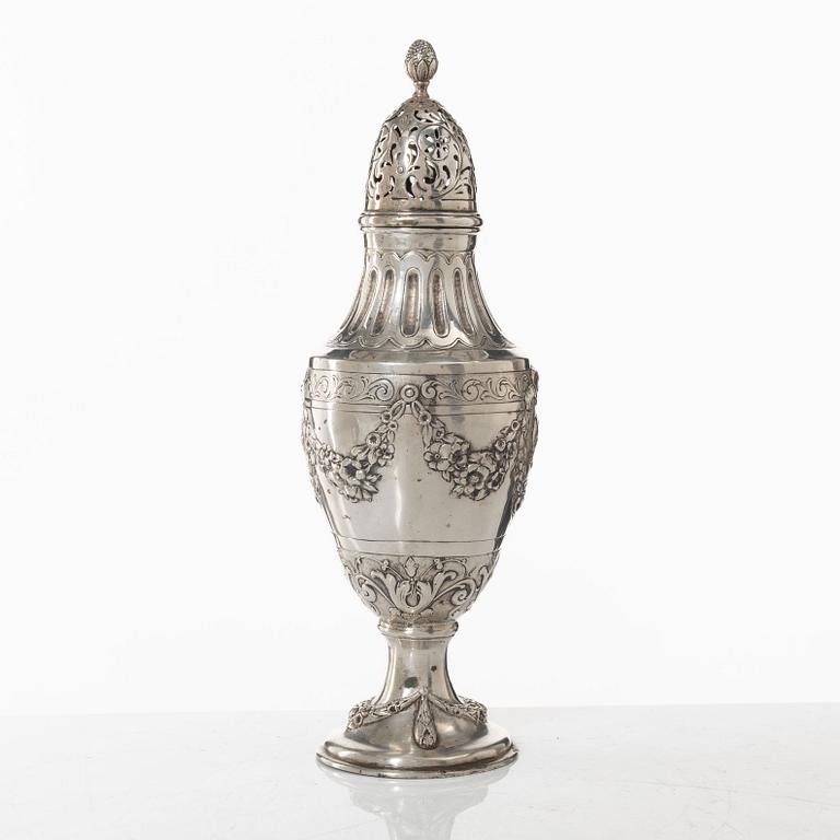 Sockerruska, silver 800, Tyskland, omkring 1900.