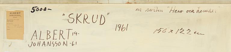 Albert Johansson, blandteknik/betongspackel på pannå, signerad och daterad 1961  a tergo.