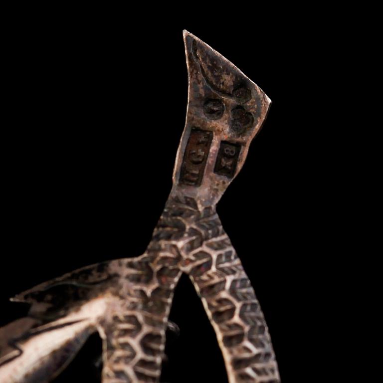 BROSCHER, 5 st, silver, 1900-talets mitt. Vikt ca 42 gram.