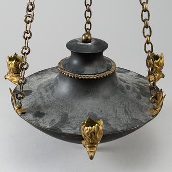 An empire style ceiling light, early 20th century.