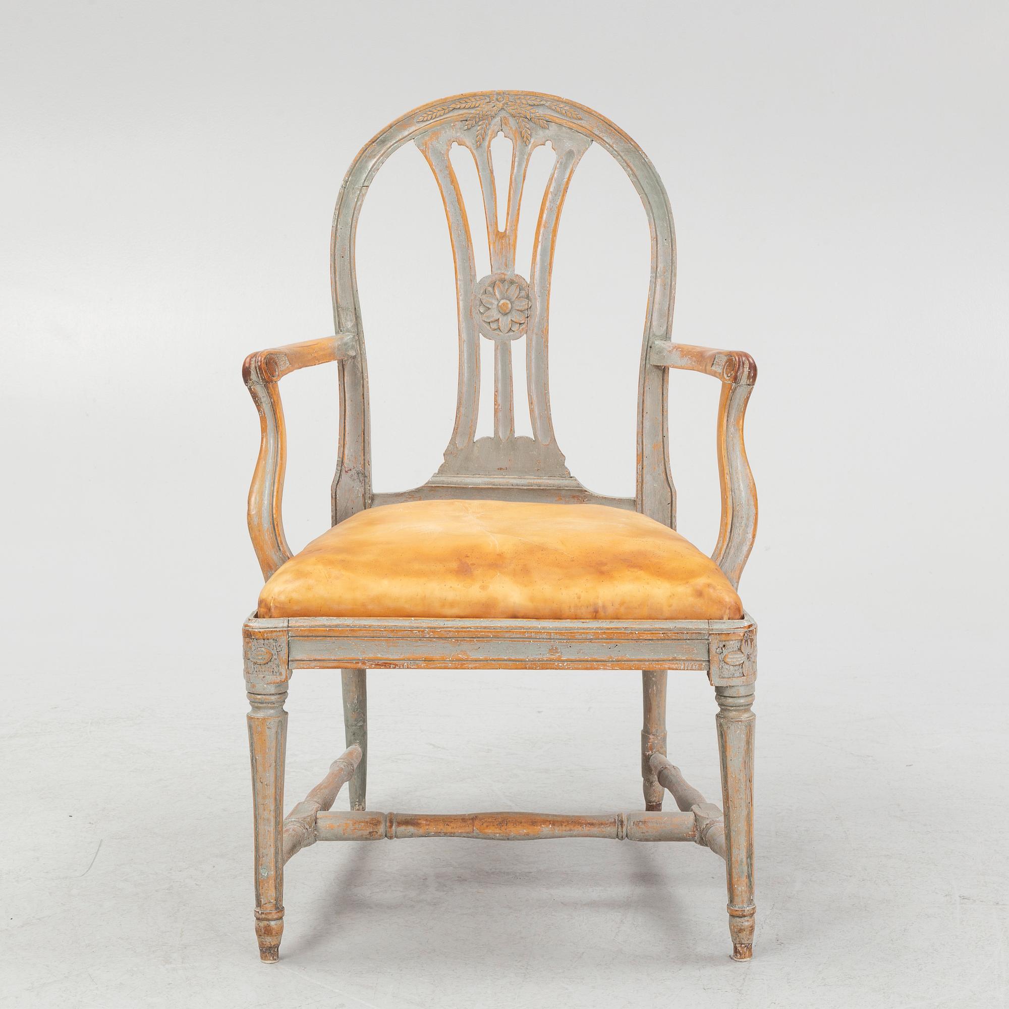 Karmstol, gustaviansk, omkring år 1800.