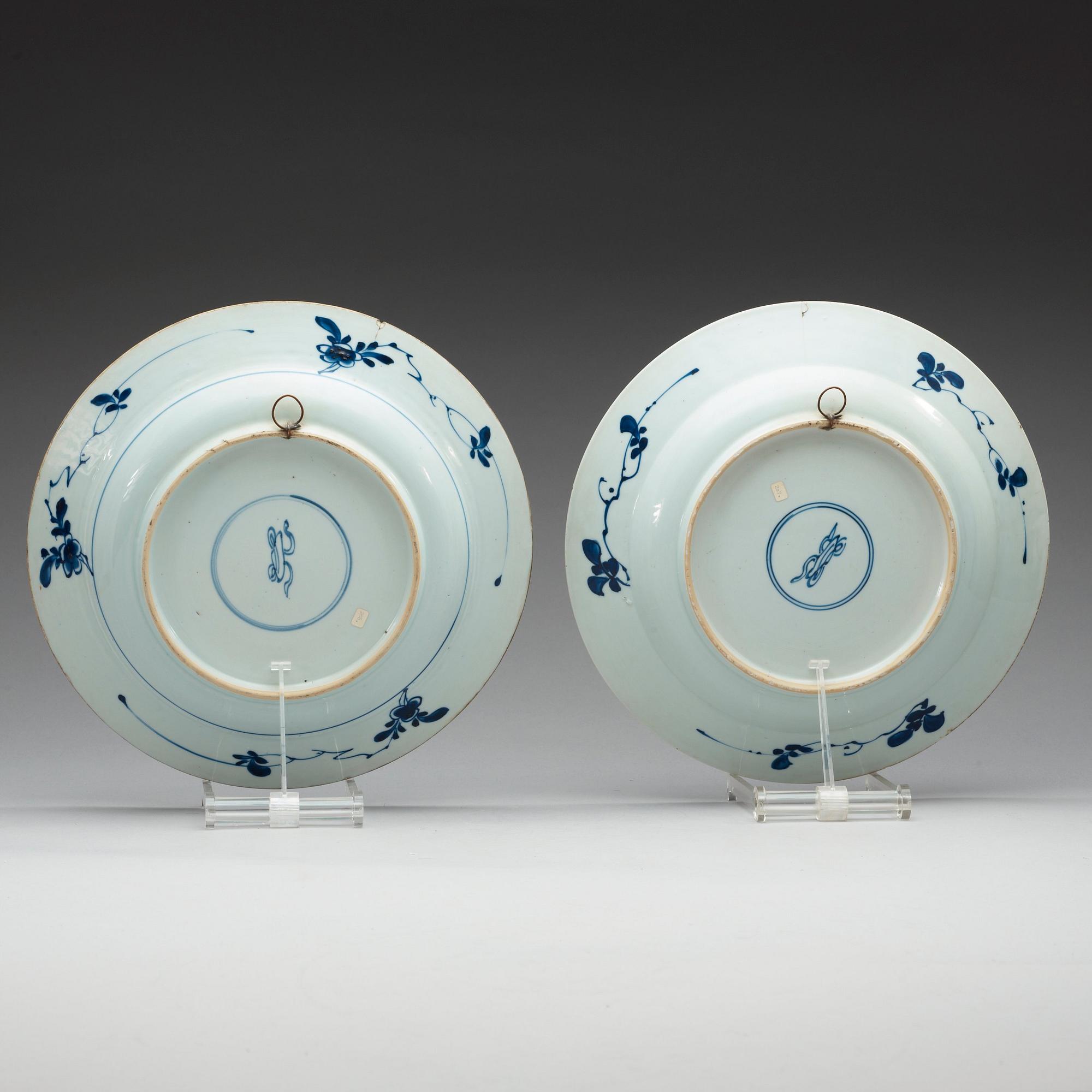 FAT, ett par, porslin. Qing dynastin, Kangxi (1662-1722).