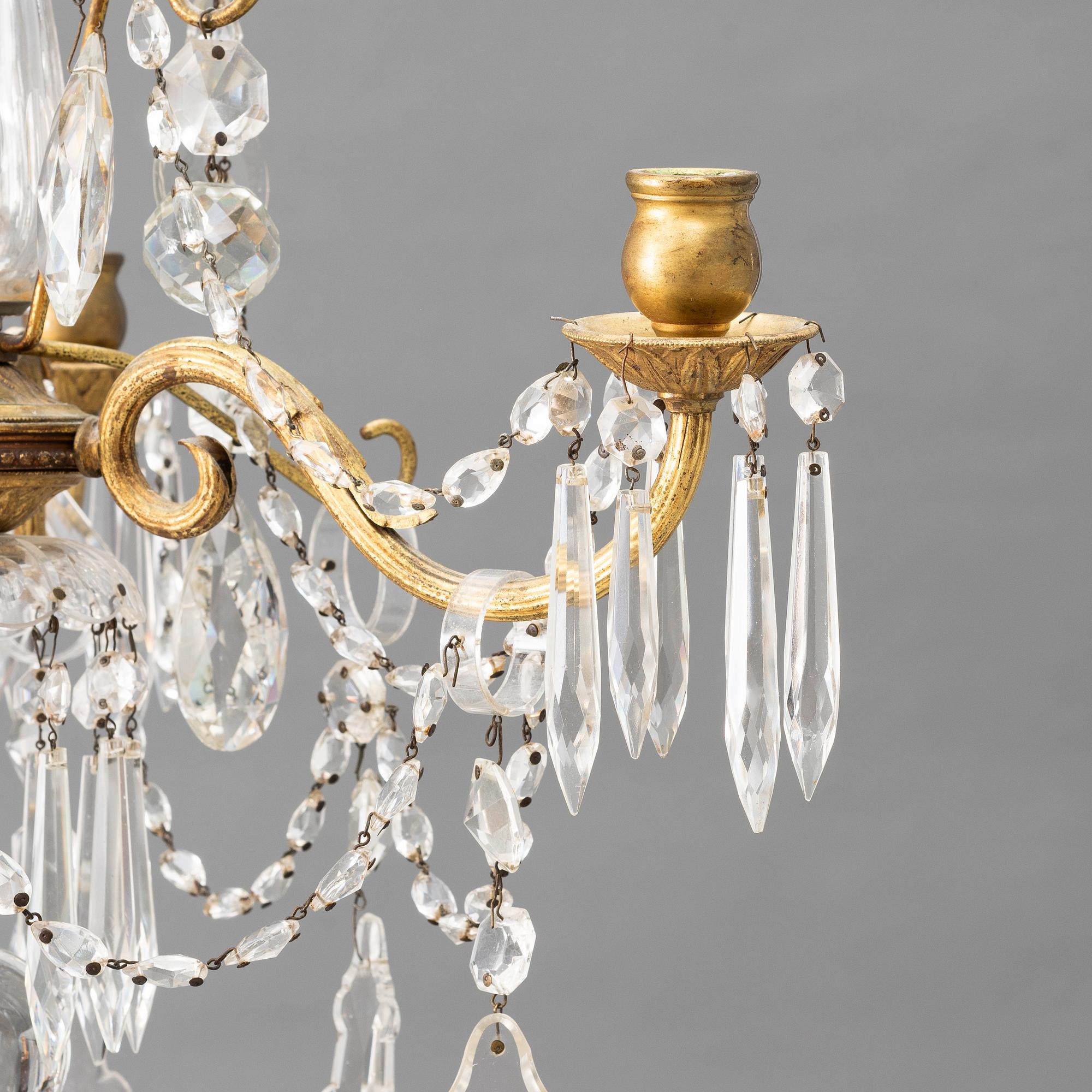 A chandelier, turn of the century 1900.