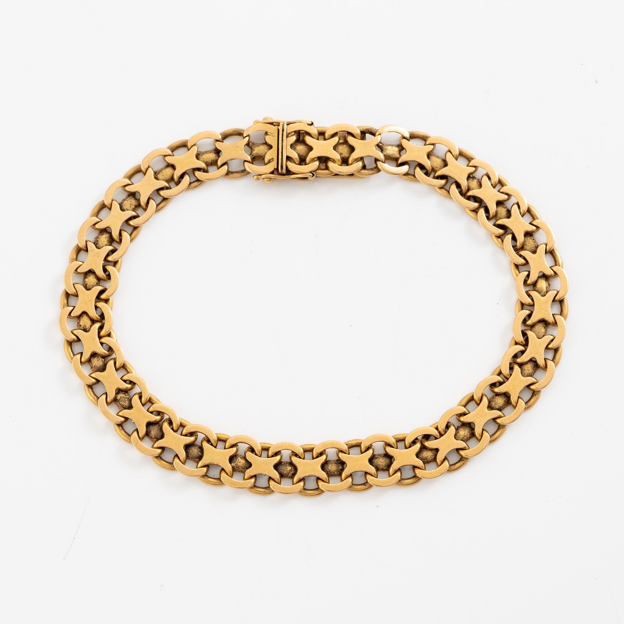 Bracelet. 18K gold, x-link.