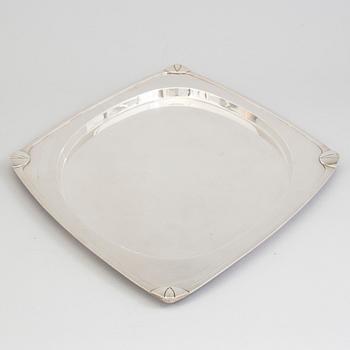 A sterling silver tray from Konstfack, Stockholm, 1987.