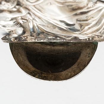 An early 19th century silver Venetian Holy Water bowl.