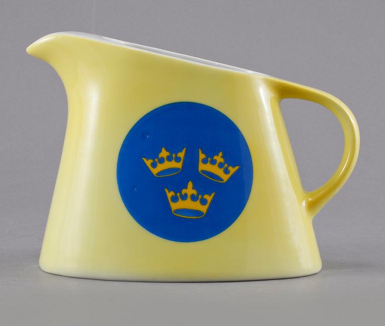 ISVATTENKANNA, porslin, "Svenska Amerika Linien", 1900-talets mitt.