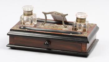 SKRIVSTÄLL, trä, glas, England, sekelskiftet 1800/1900.