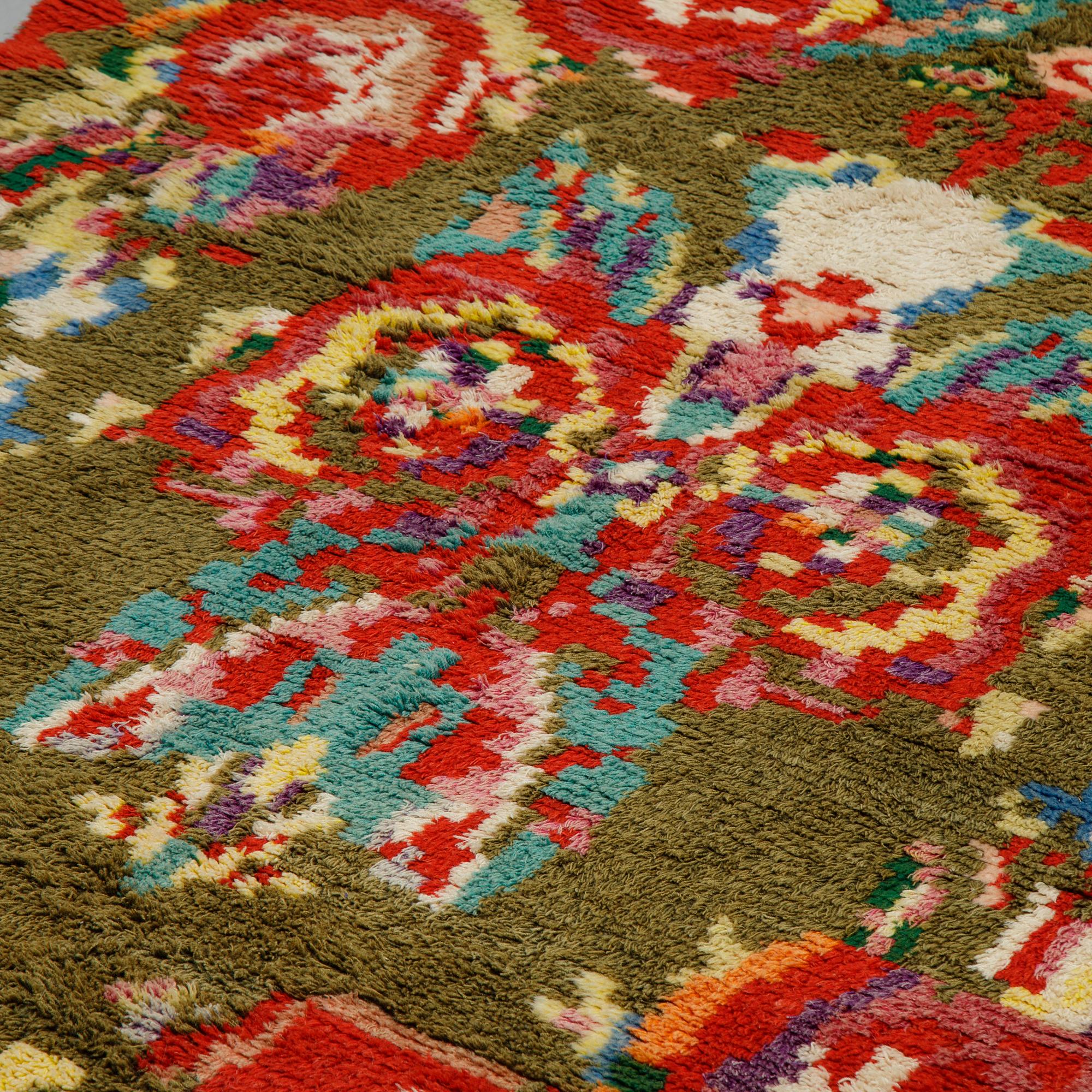 A two sided Rya (knotted pile), probably Finland, ca 187 x 149 cm.