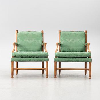 A pair of Gripsholm model armchair, second half of the 20th century.