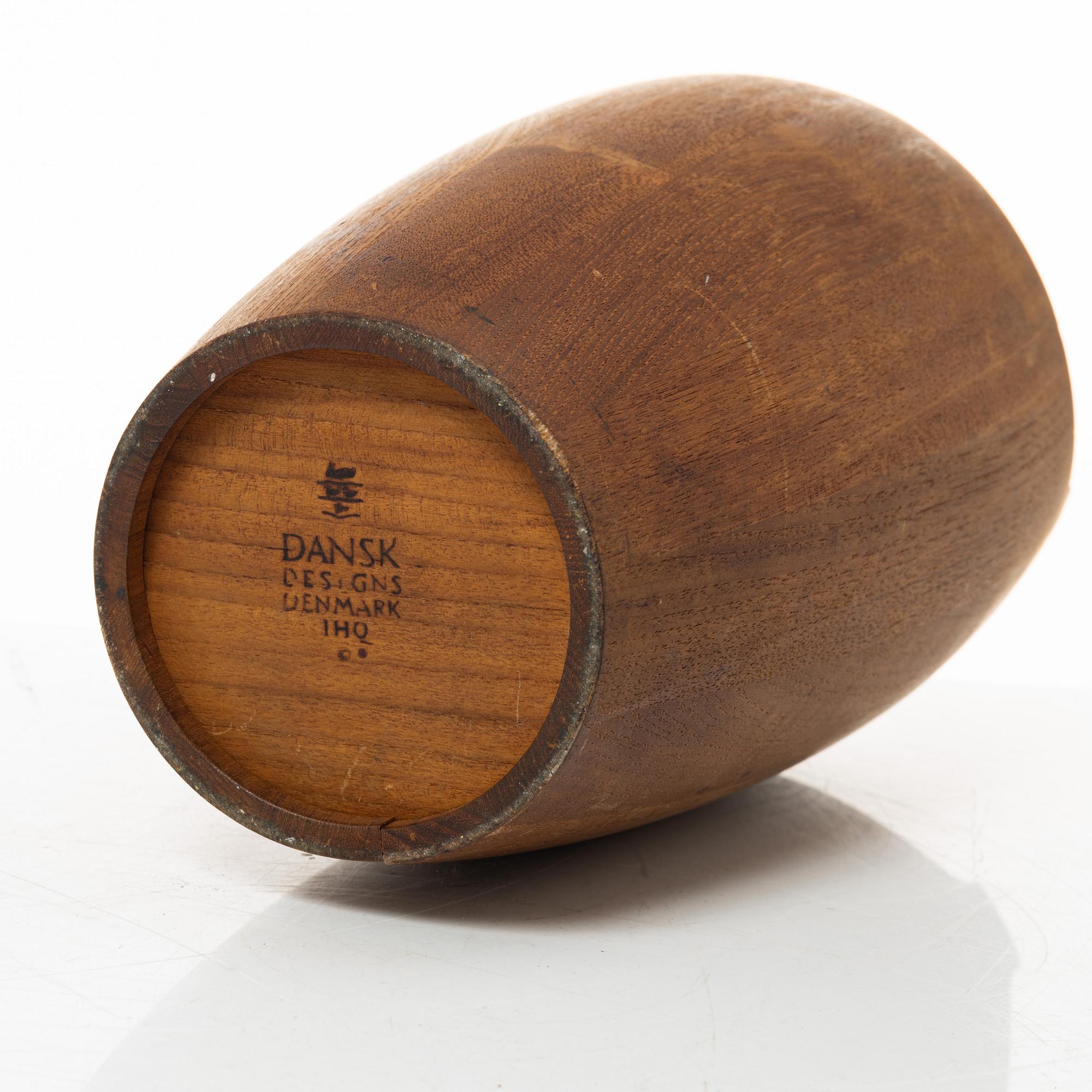 Jens Quistgaard, a 'Congo' teak ice bucket, Denmark, 1960's.