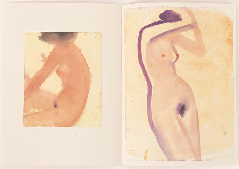 Mats Gustafson, "Watercolours", häfte utgivet av Galerie Bartsch & Chariau, München, 1993. Numrerad 293/600.