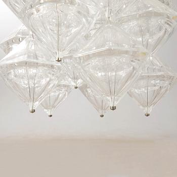 Carl Fagerlund, ceiling lamp, Orrefors.