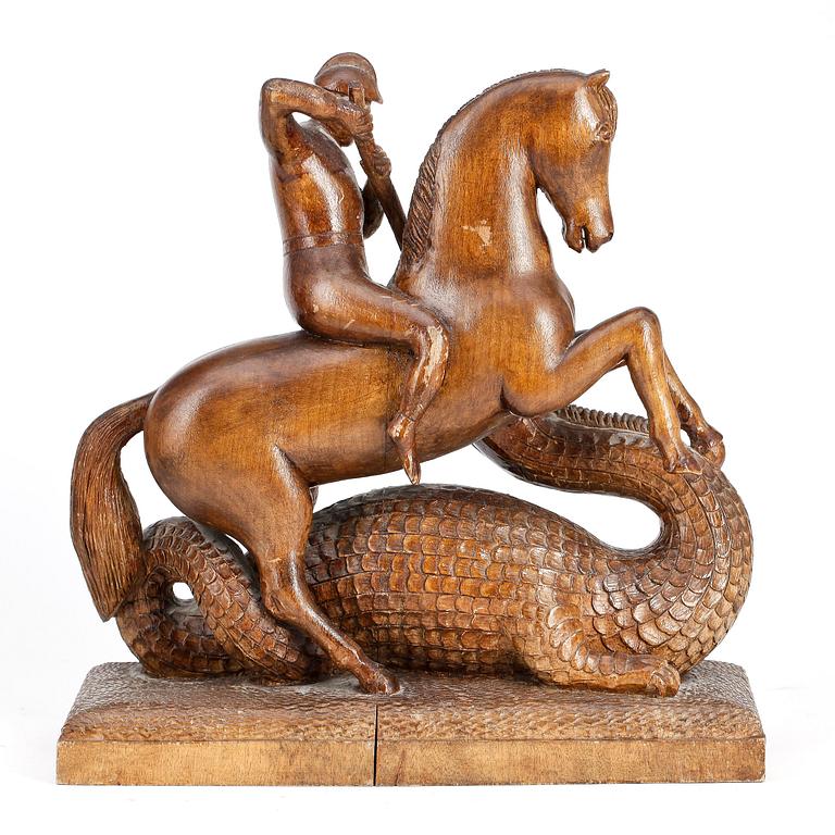 SKULPTUR, trä, Sverige, 1900-tal.