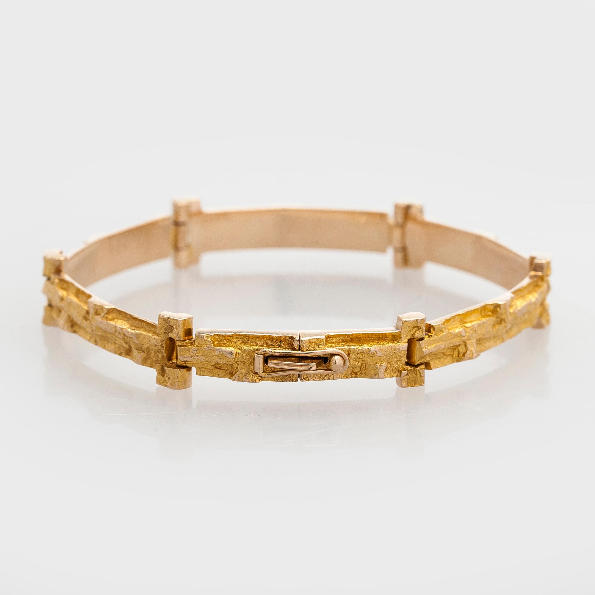 Björn Weckström, Rannekoru, 14K kultaa, "Tundra", Lapponia 1967.