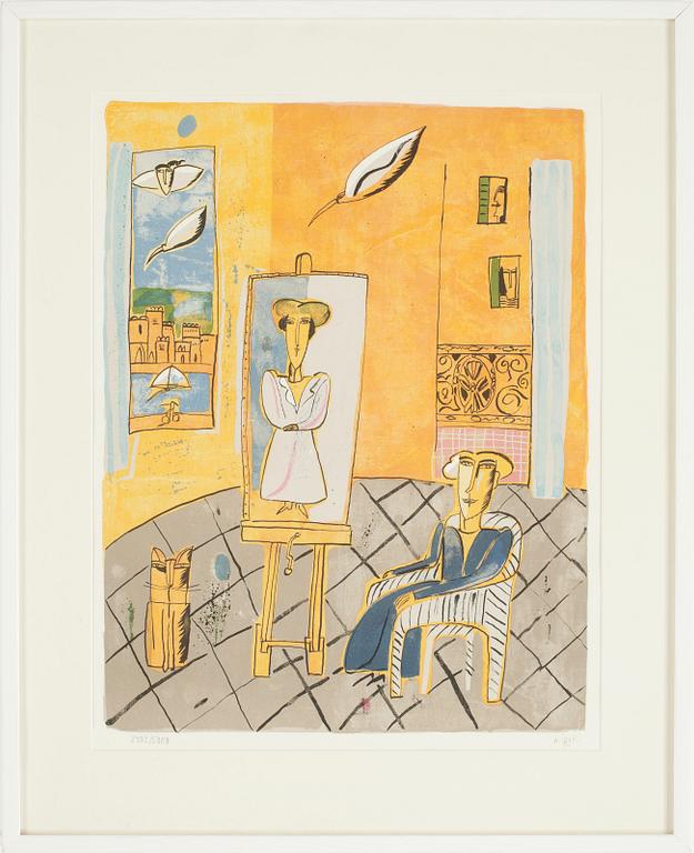 MADELEINE PYK, färglitografi, signerad och numrerad 2403/5000.