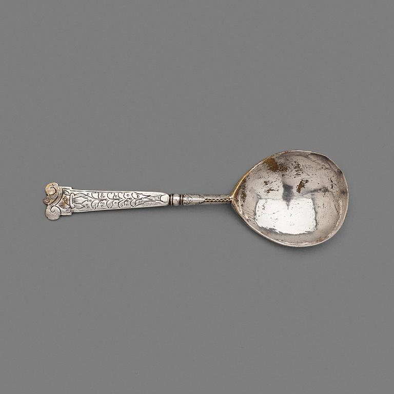 A spoon dated 1658.