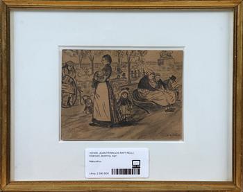 JEAN FRANCOIS RAFFAËLLI, tillskriven, teckning, sign.