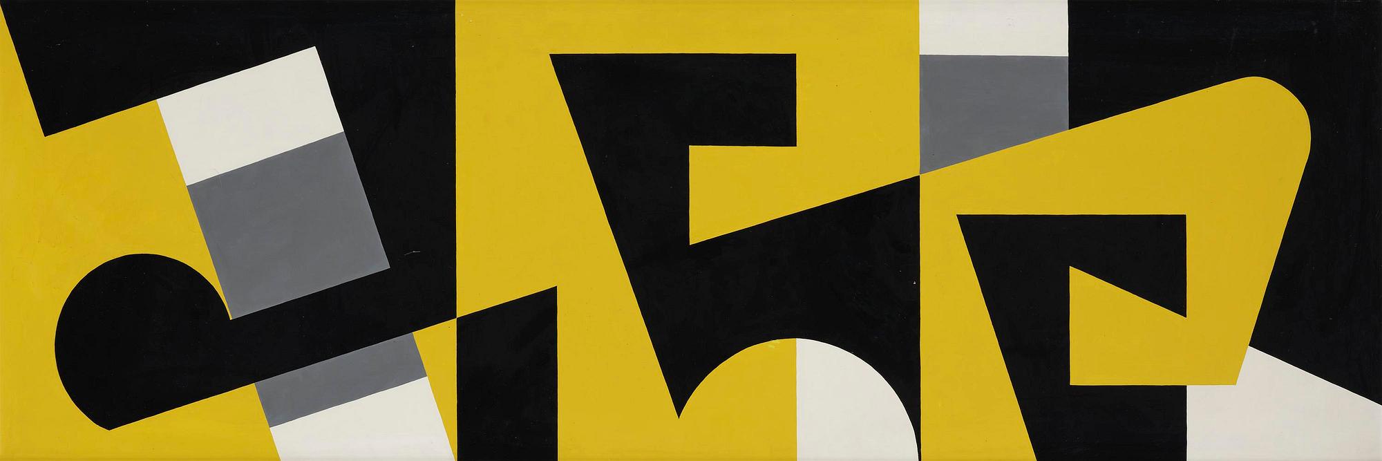Lars-Gunnar Nordström, Composition in white, yellow and black.